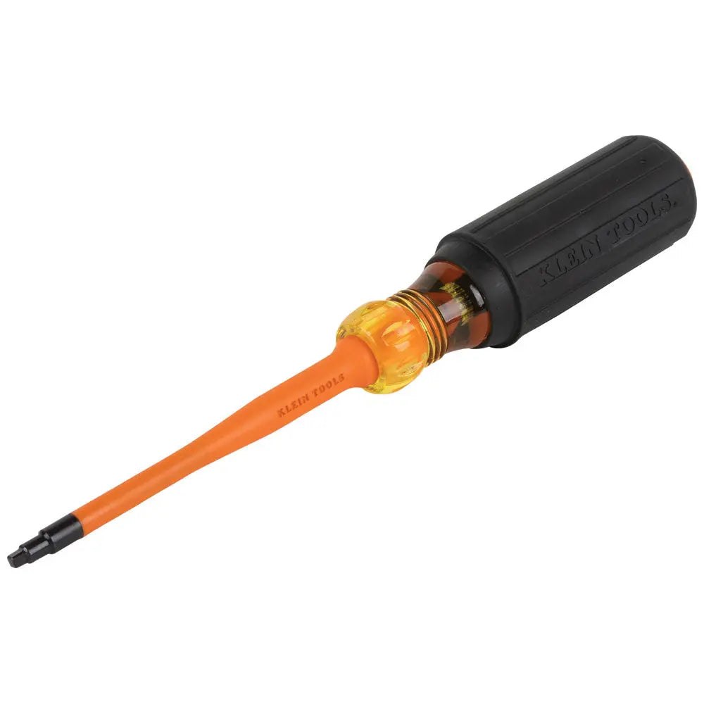 Klein Slim-Tip 1000V Insulated Screwdriver, #2 Square, 4-Inch Round Shank Klein Tools
