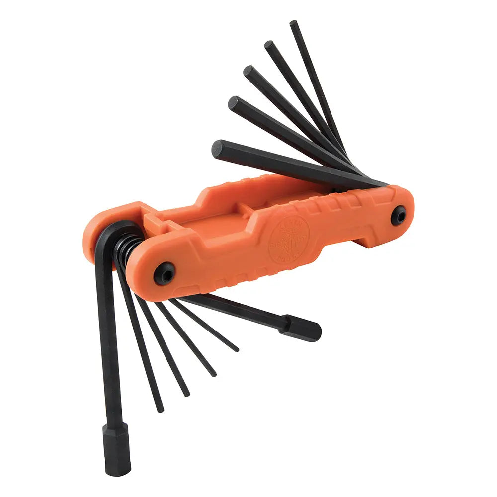 Klein Pro Folding Hex Key Set, 11-Key, SAE Sizes Klein Tools