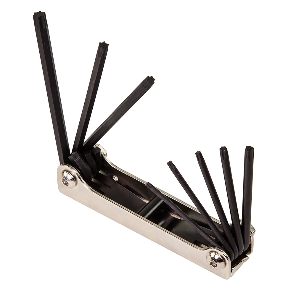Klein Folding TORX® Key Set, 8-Key, SAE Sizes