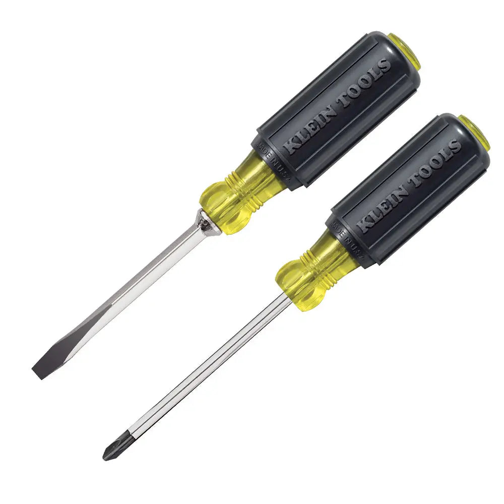 Klein Screwdriver Set, 1/4 Keystone and #2 Phillips, Cushion-Grip, 2-Piece Klein Tools