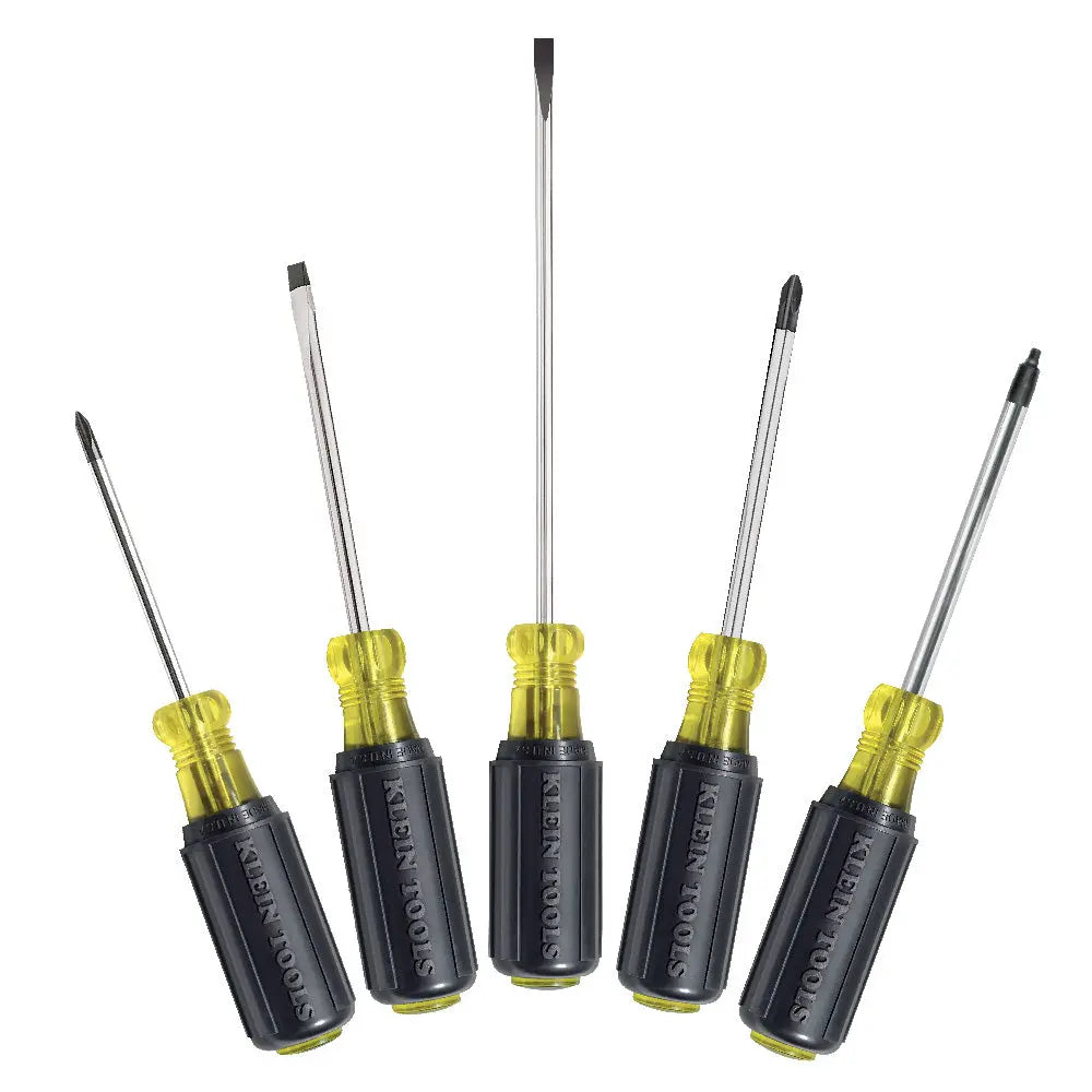 Klein Screwdriver Set, Slotted, Phillips and Square, 5-Piece Klein Tools