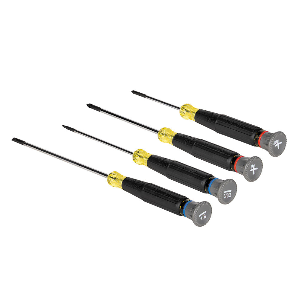 Klein Precision Screwdriver Set, Slotted, and Phillips 4-Piece