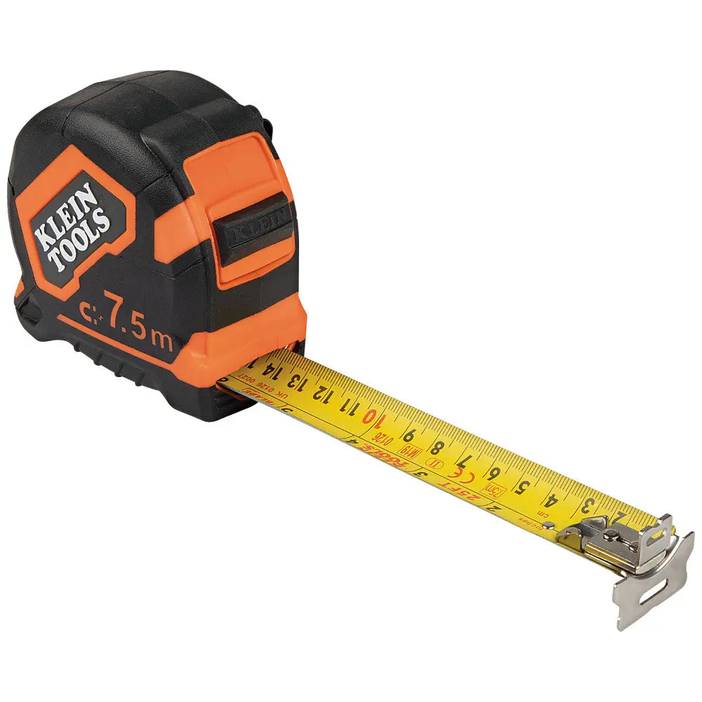Klein Tape Measure, 7.5-Meter Magnetic Double-Hook Klein Tools