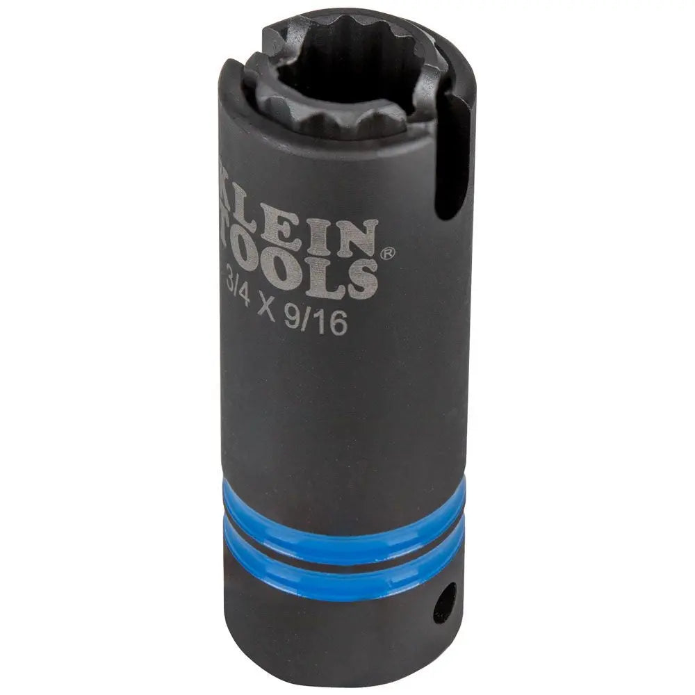 Klein 3-in-1 Slotted Impact Socket, 12-Point, 3/4 and 9/16-Inch Klein Tools