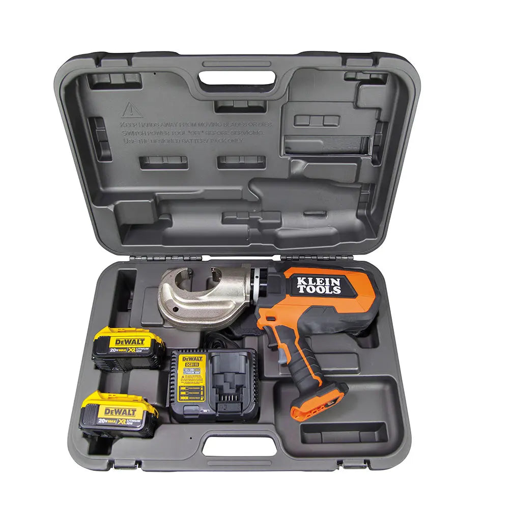 Klein Battery-Operated 12-Ton Crimper Kit Klein Tools