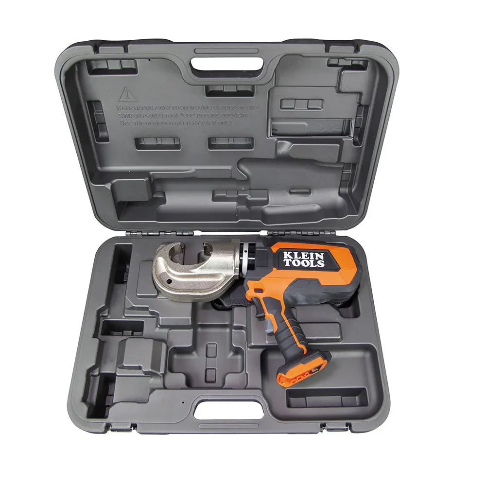 Klein Battery-Operated 12-Ton Crimper with Case Klein Tools