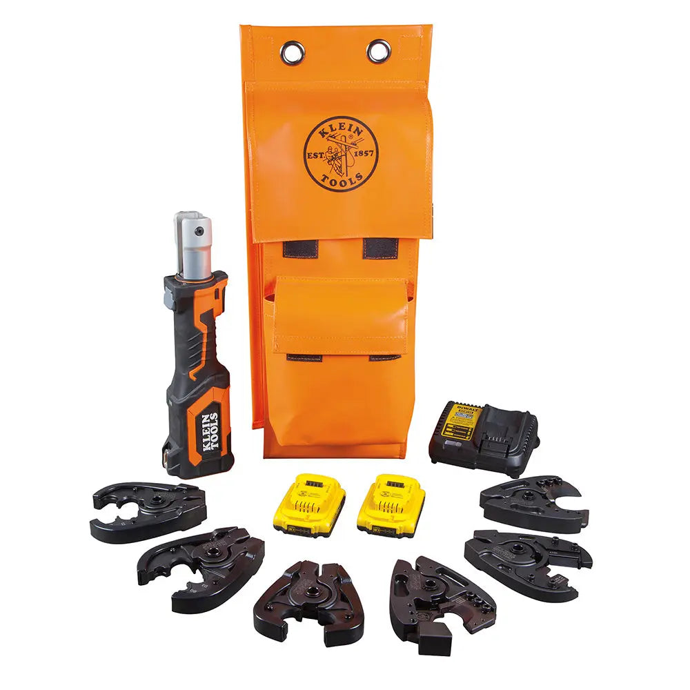 Klein Battery-Operated Cutter/Crimper Kit, 2 Ah Klein Tools