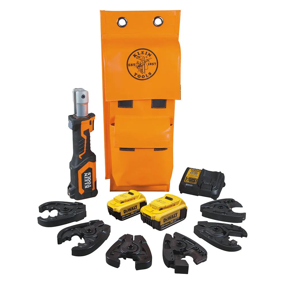 Klein Battery-Operated Cutter/Crimper Kit, 4 Ah Klein Tools