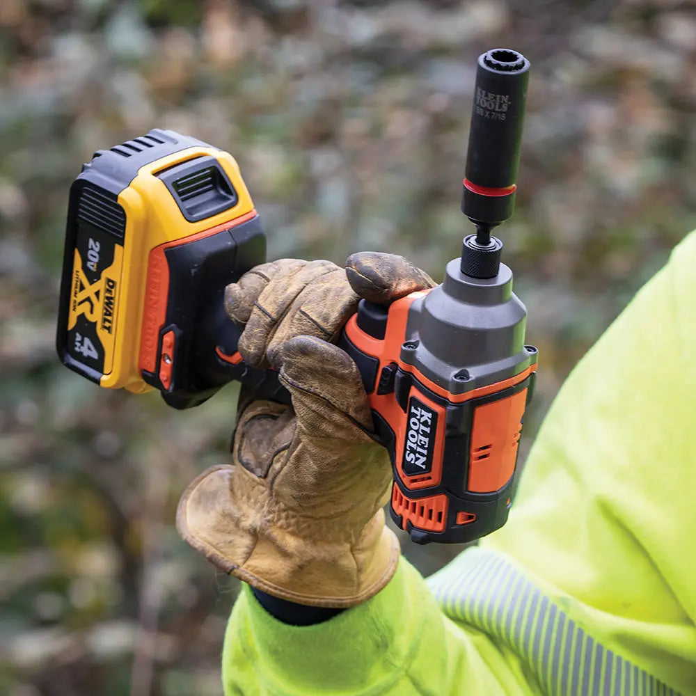 Klein Battery-Operated Compact Impact Driver, 1/4-Inch Hex Drive, Tool Only Klein Tools
