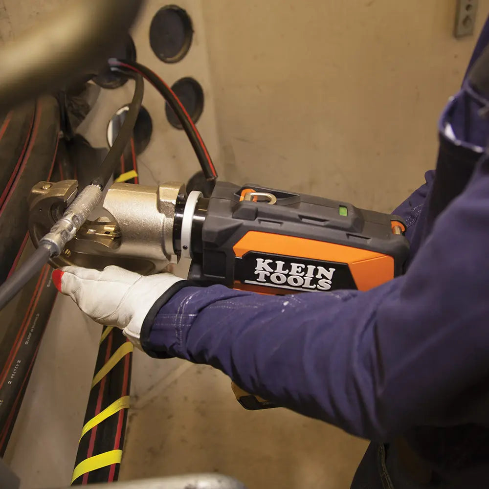 Klein Battery-Operated 12-Ton Crimper with Case Klein Tools