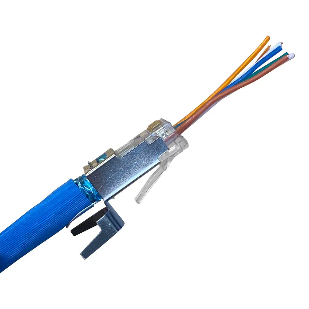 Klein Pass-Thru™ Modular Data Plugs, RJ45-CAT6A, Shielded (STP), 50-Pack Klein Tools