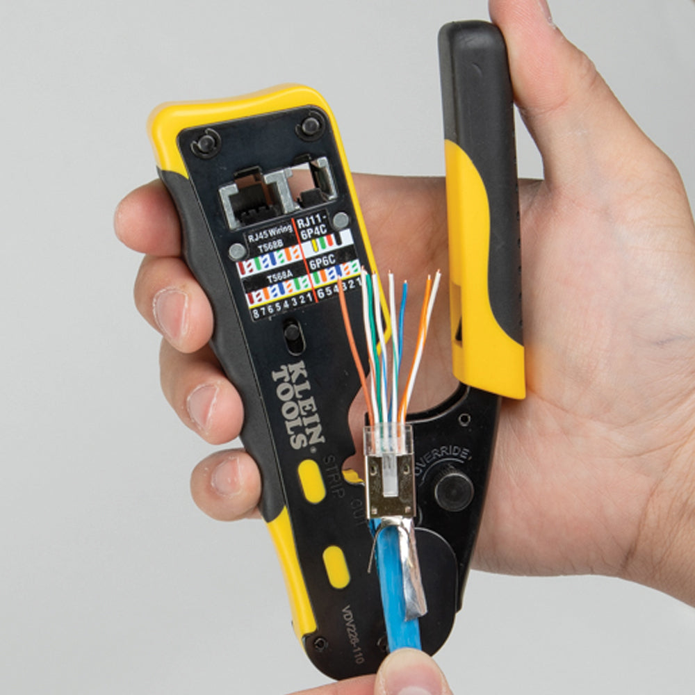 Klein Pass-Thru™ Modular Data Plug, RJ45-CAT6A, Shielded (STP), 100-Pack