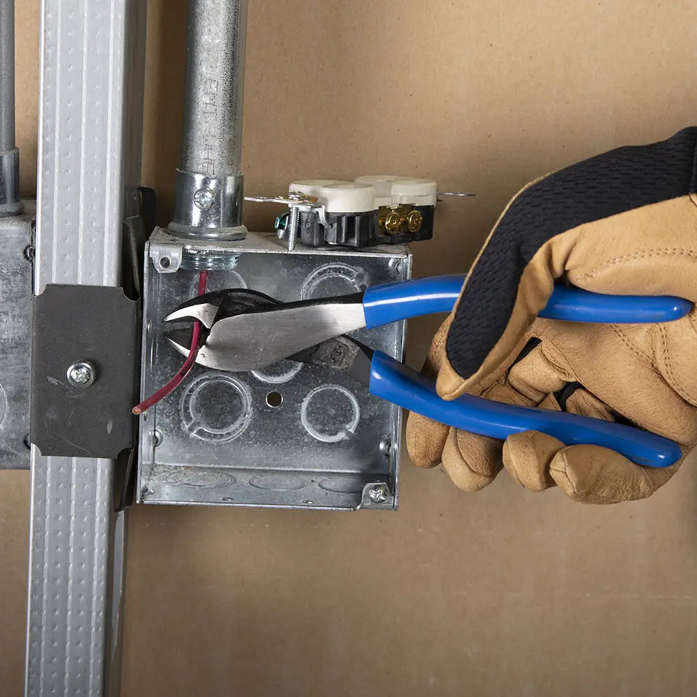Klein Diagonal Cutting Pliers, Angled Head, 8-Inch Klein Tools