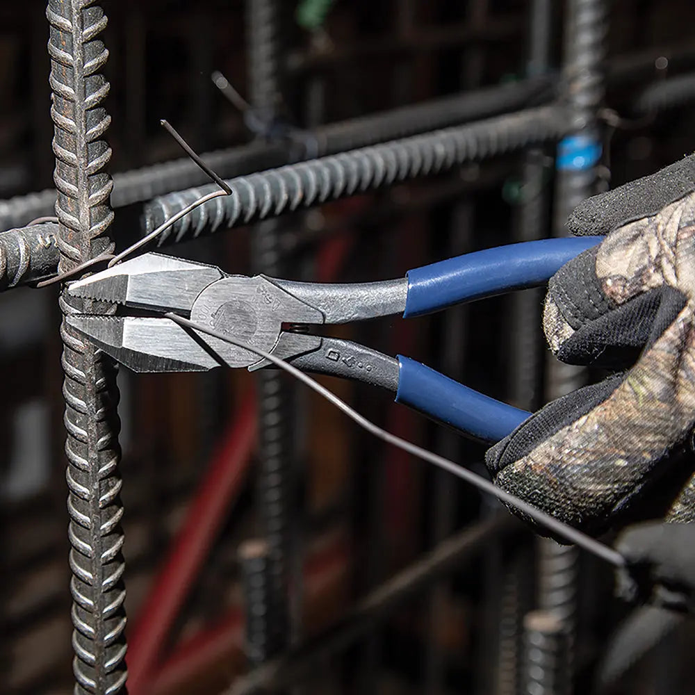 Klein Ironworker's Rebar Pliers, Left Handed, Spring Loaded, 9-Inch Klein Tools