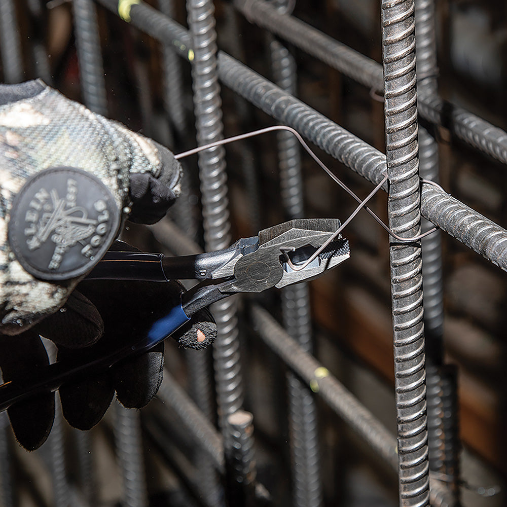 Klein Ironworker's Rebar Pliers, Left Handed, Spring Loaded, 9-Inch