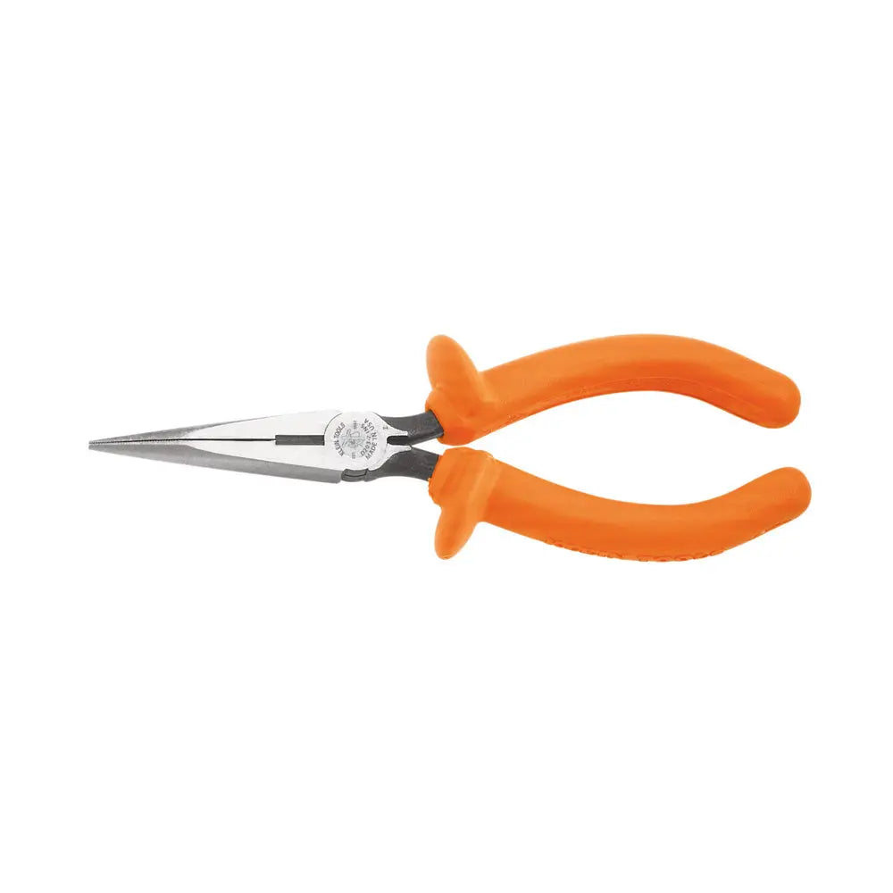 Klein Pliers, Long Nose Side-Cutters, Insulated, 7-Inch Klein Tools