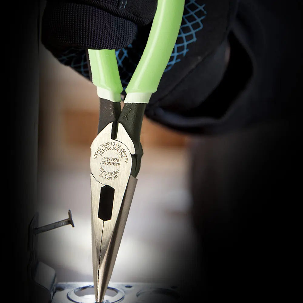 Klein Pliers, Needle Nose Side-Cutters, High-Visibility, 8-Inch Klein Tools