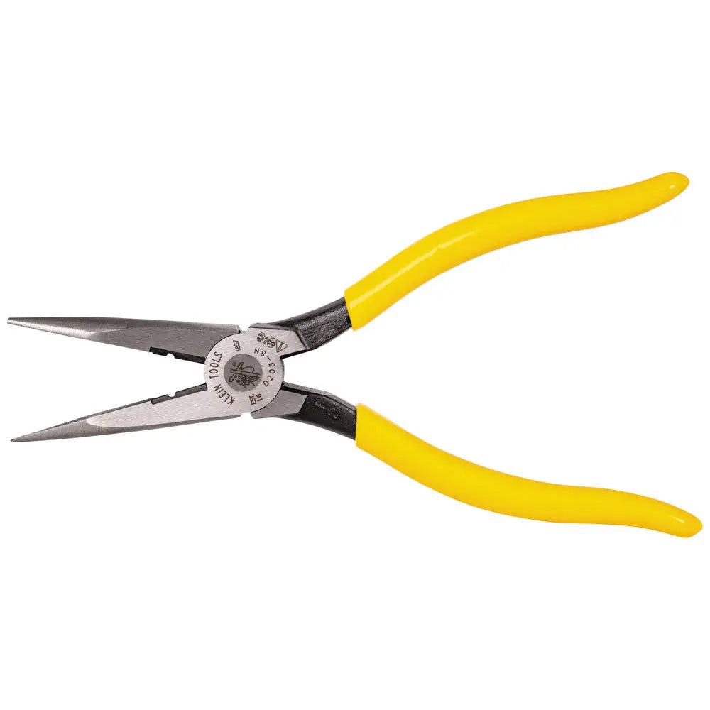 Klein Pliers, Needle Nose Side Cutters with Stripping, 8-Inch Klein Tools