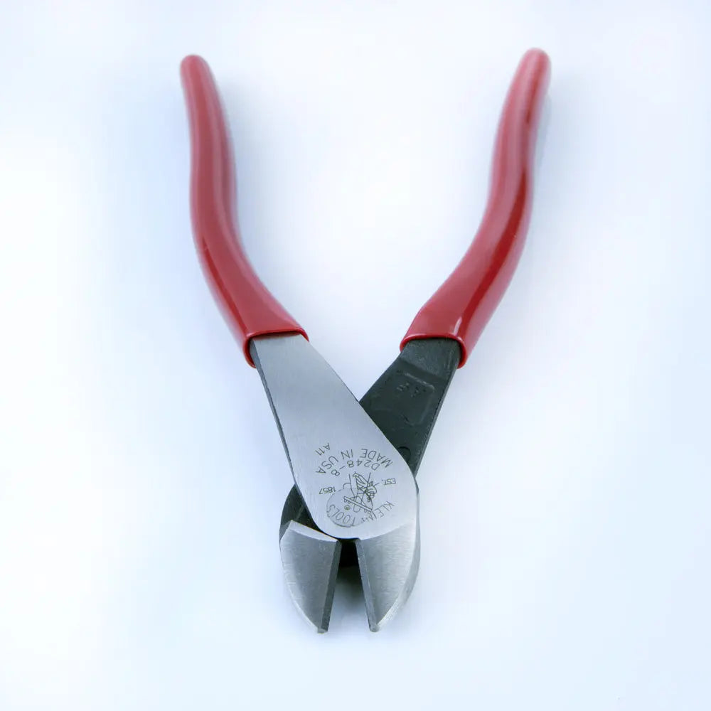 Klein Diagonal Cutting Pliers, Angled Head, Short Jaw, 8-Inch Klein Tools