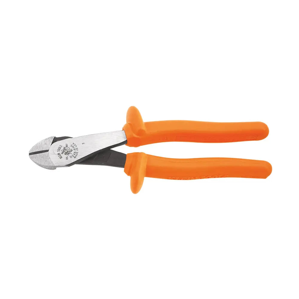 Klein Diagonal Cutting Pliers, Insulated, High-Leverage, Angled Head, 8-Inch Klein Tools