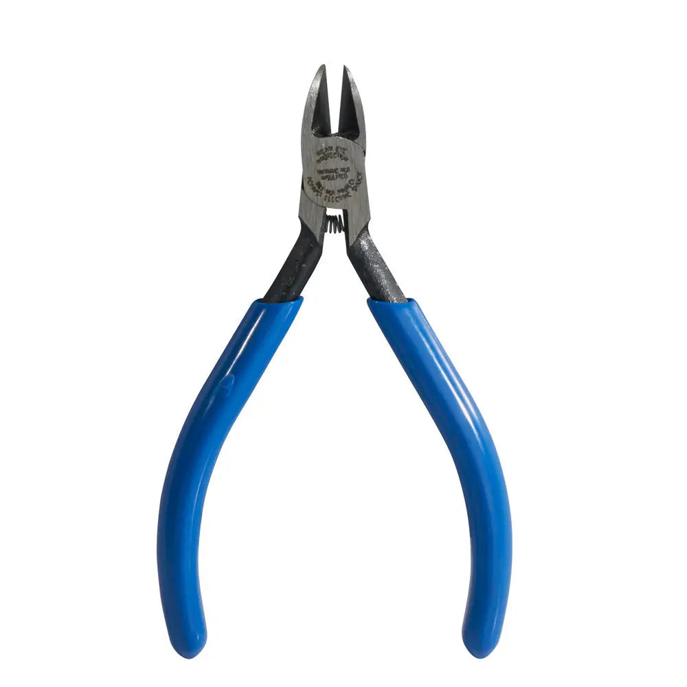 Klein Diagonal Cutting Pliers, Electronics, Tapered Nose, Spring, 4-Inch Klein Tools
