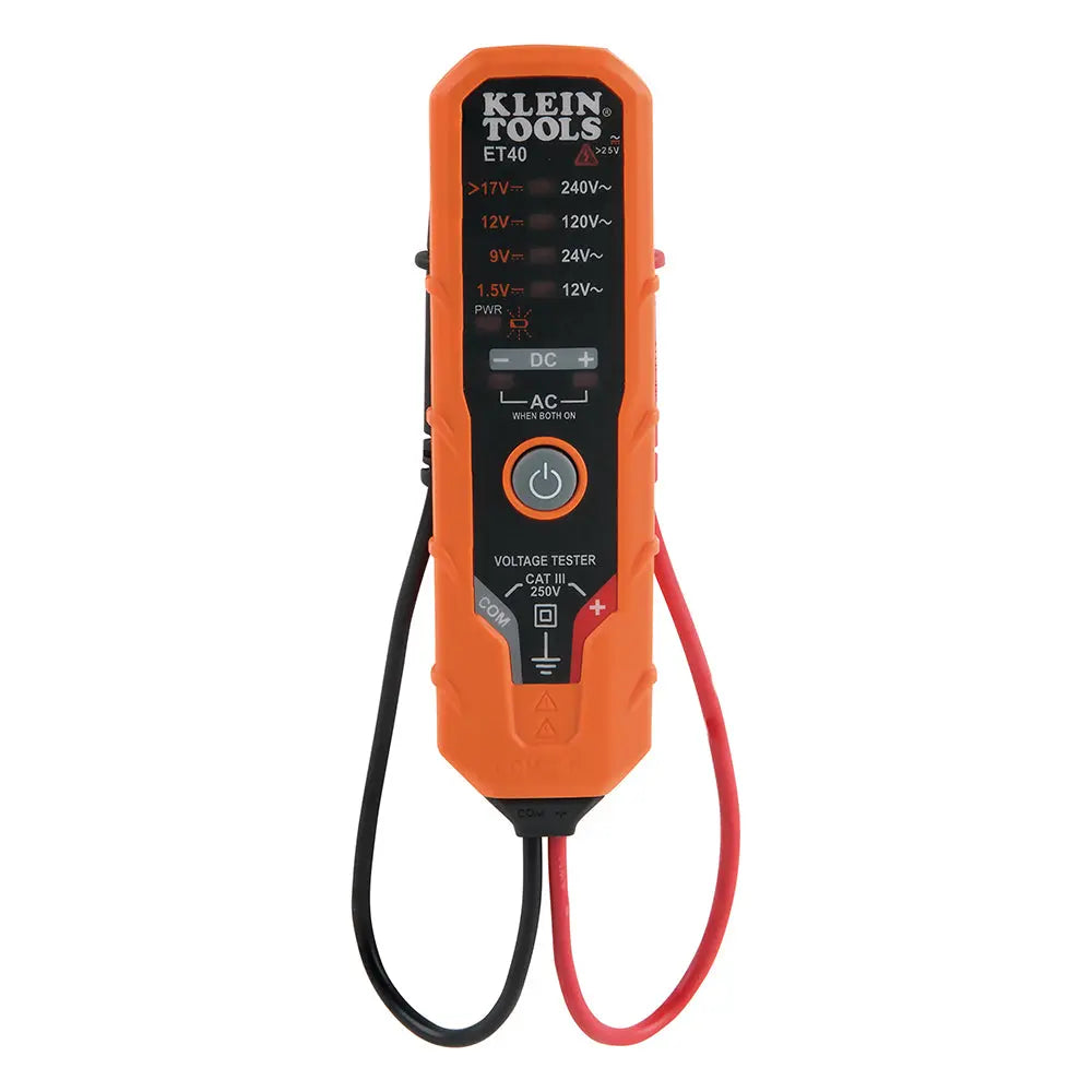 Klein Digital AC/DC Voltage Tester 12 to 240V AC, 1.5 to 24V DC Klein Tools