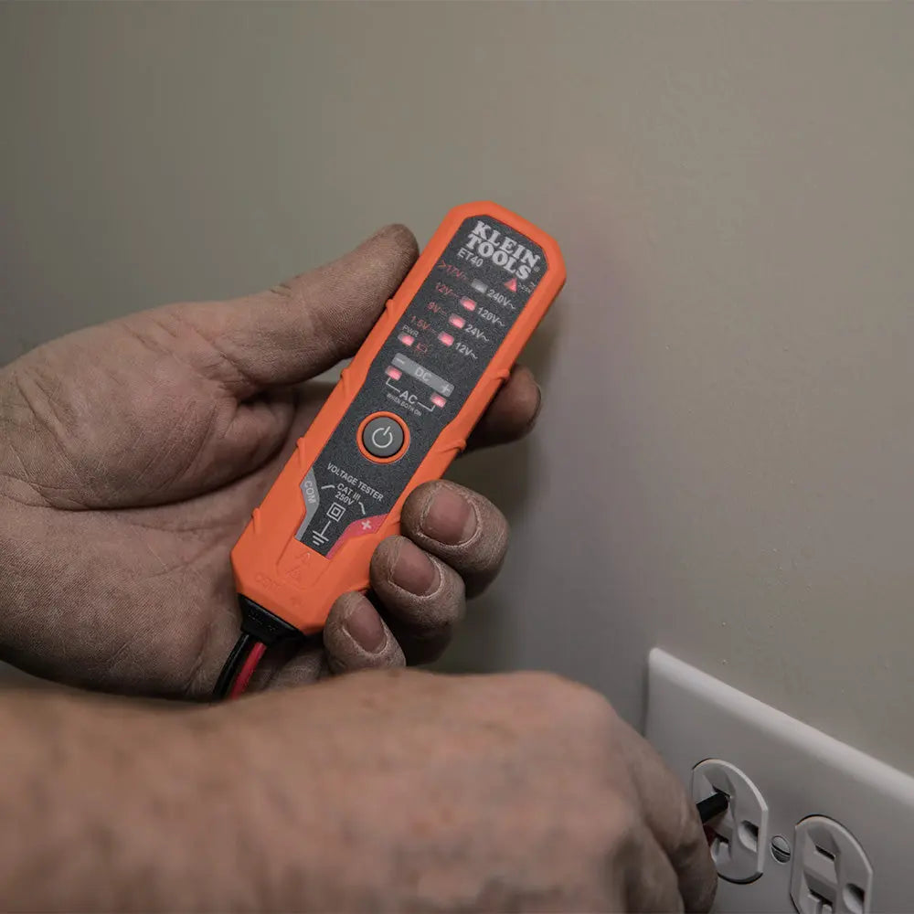 Klein Digital AC/DC Voltage Tester 12 to 240V AC, 1.5 to 24V DC Klein Tools