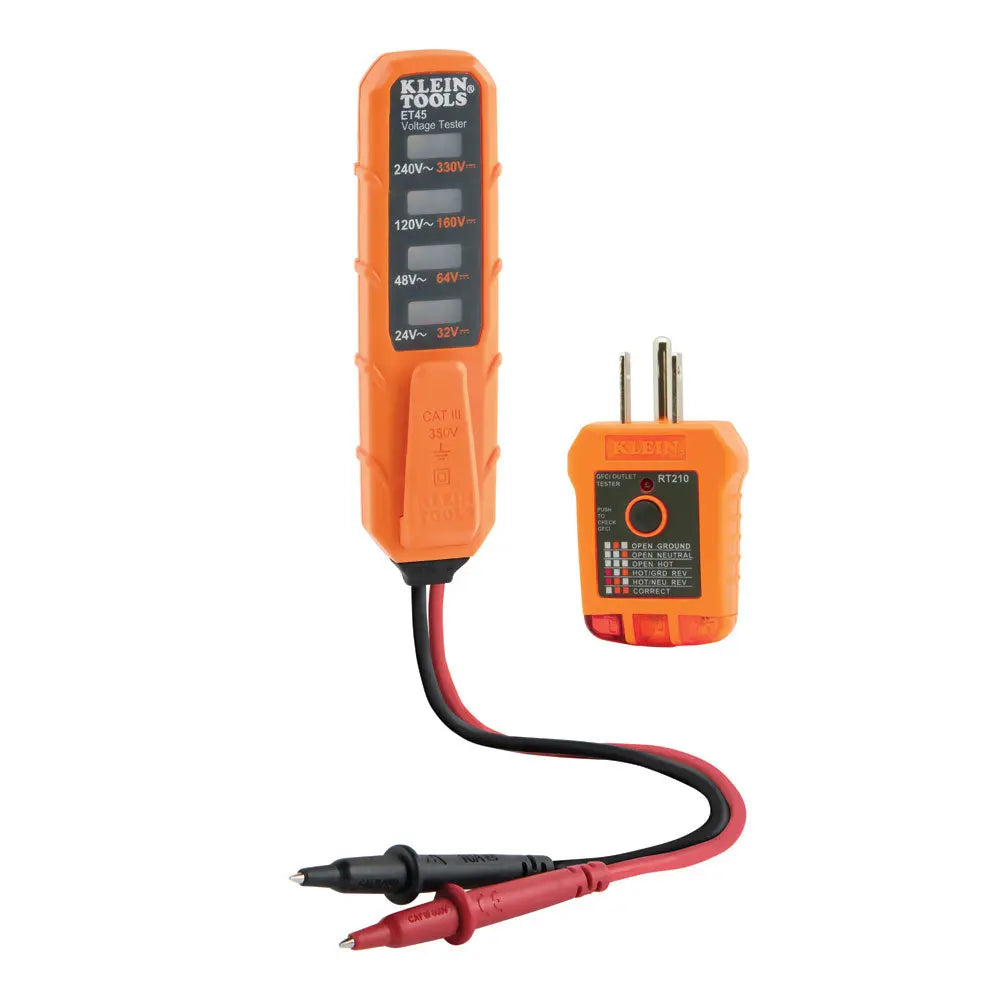 Klein AC/DC Voltage and GFCI Receptacle Outlet Test Kit Klein Tools