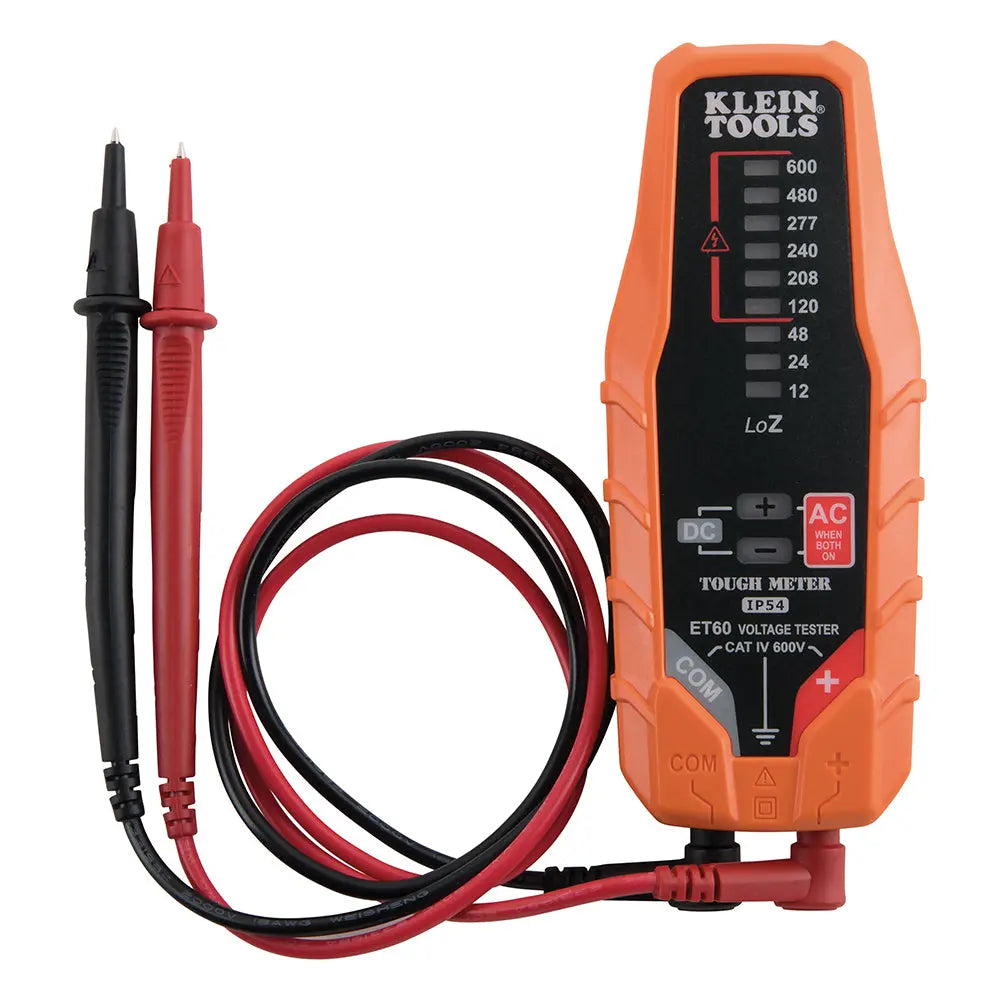 Klein Electronic AC/DC Voltage Tester, 12 to 600V Klein Tools