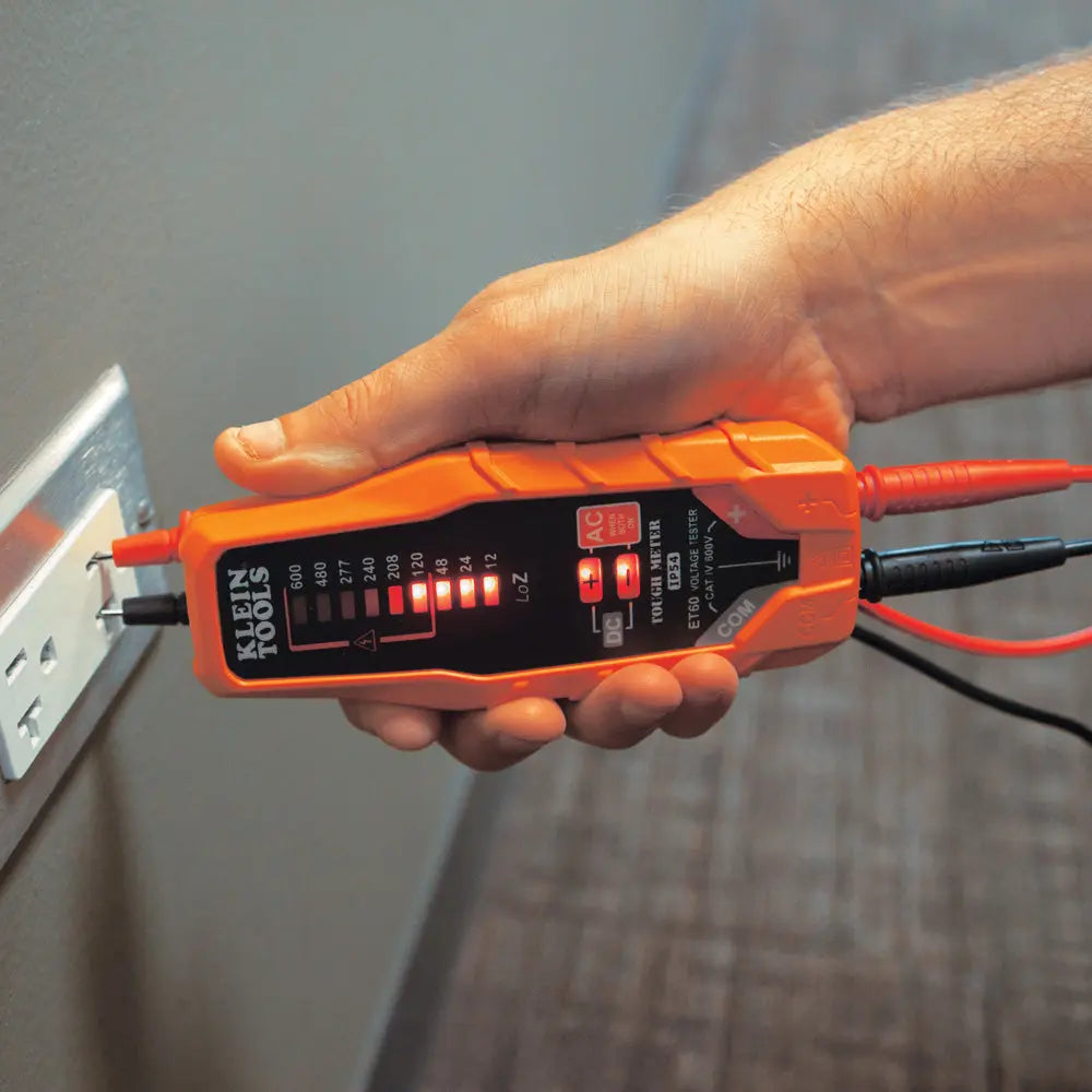 Klein Electronic AC/DC Voltage Tester, 12 to 600V Klein Tools