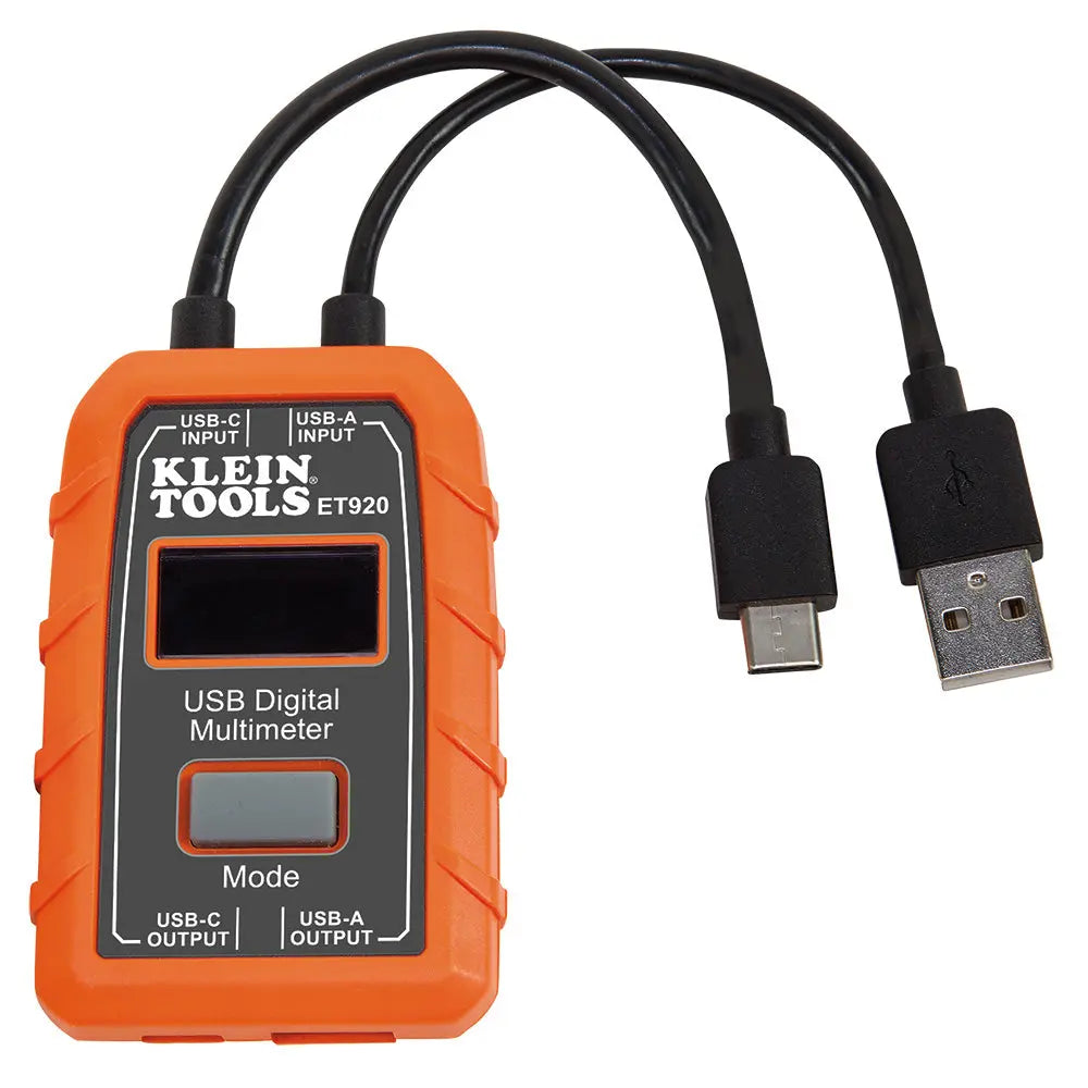 Klein USB Digital Meter, USB-A and USB-C Klein Tools
