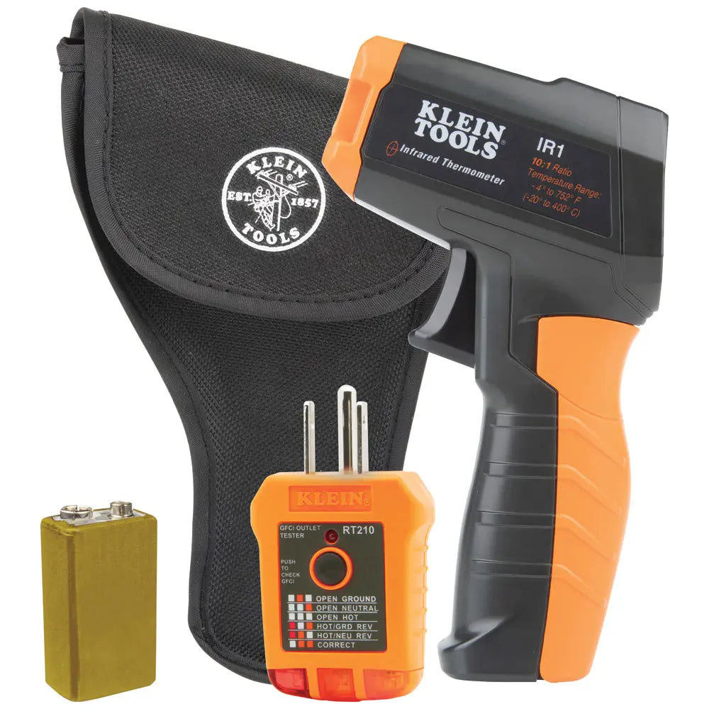 Klein Infrared Thermometer with GFCI Receptacle Tester Klein Tools