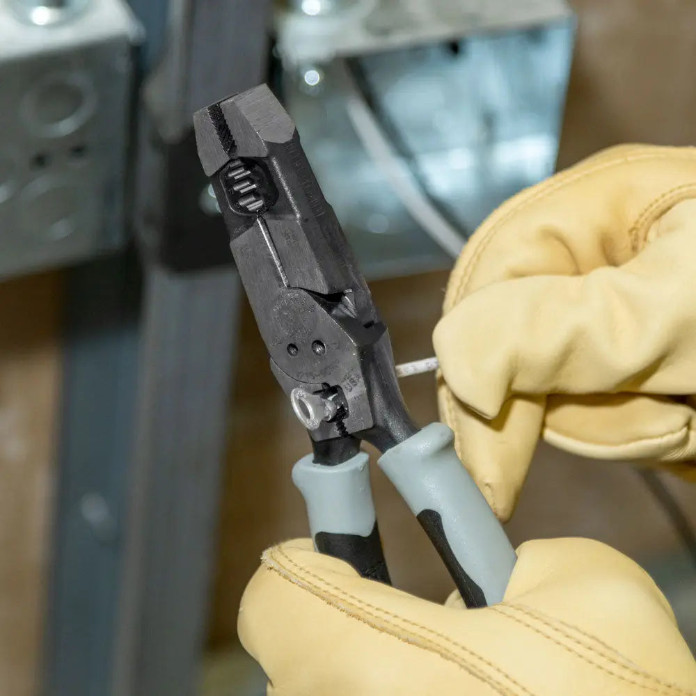 Klein Hybrid Pliers with Crimper, Fish Tape Puller and Wire Stripper Klein Tools