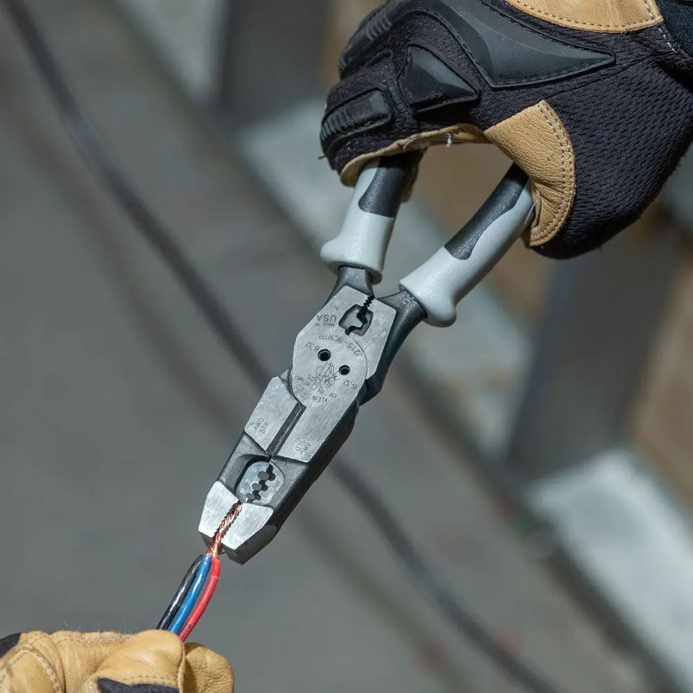 Klein Hybrid Pliers with Crimper, Fish Tape Puller and Wire Stripper Klein Tools
