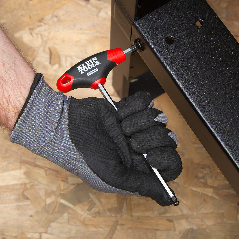 Klein Hex Key Set, SAE Ball-End T-Handle, 6-Inch, with Stand, 10-Piece