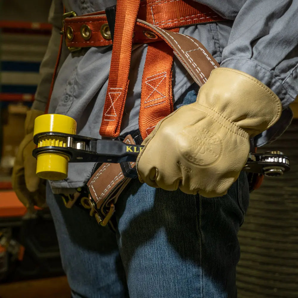 Klein 5-in-1 Lineman's Ratcheting Wrench, Heavy-Duty Klein Tools