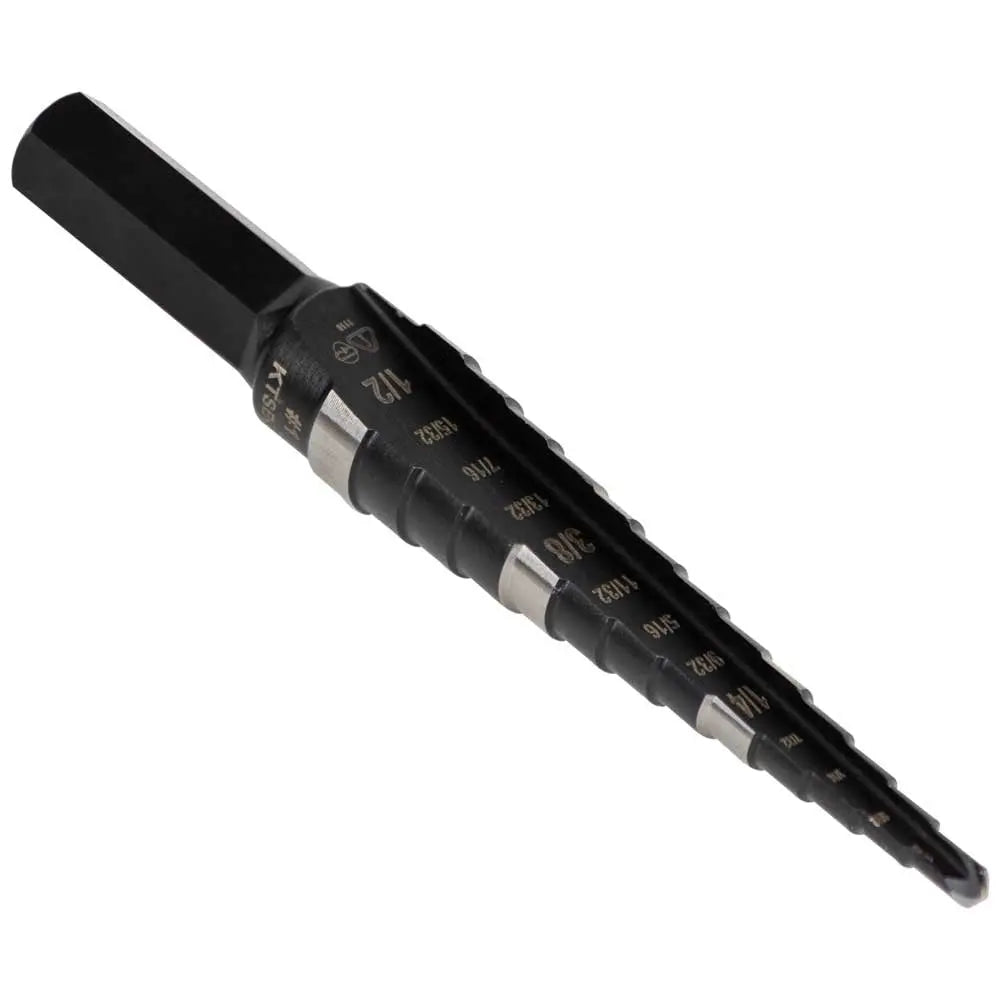 Klein 13-Step Drill Bit, Double-Fluted, 1/8-Inch to 1/2-Inch Klein Tools