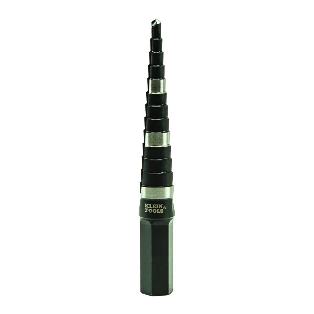 Klein 13-Step Drill Bit, Double-Fluted, 1/8-Inch to 1/2-Inch Klein Tools
