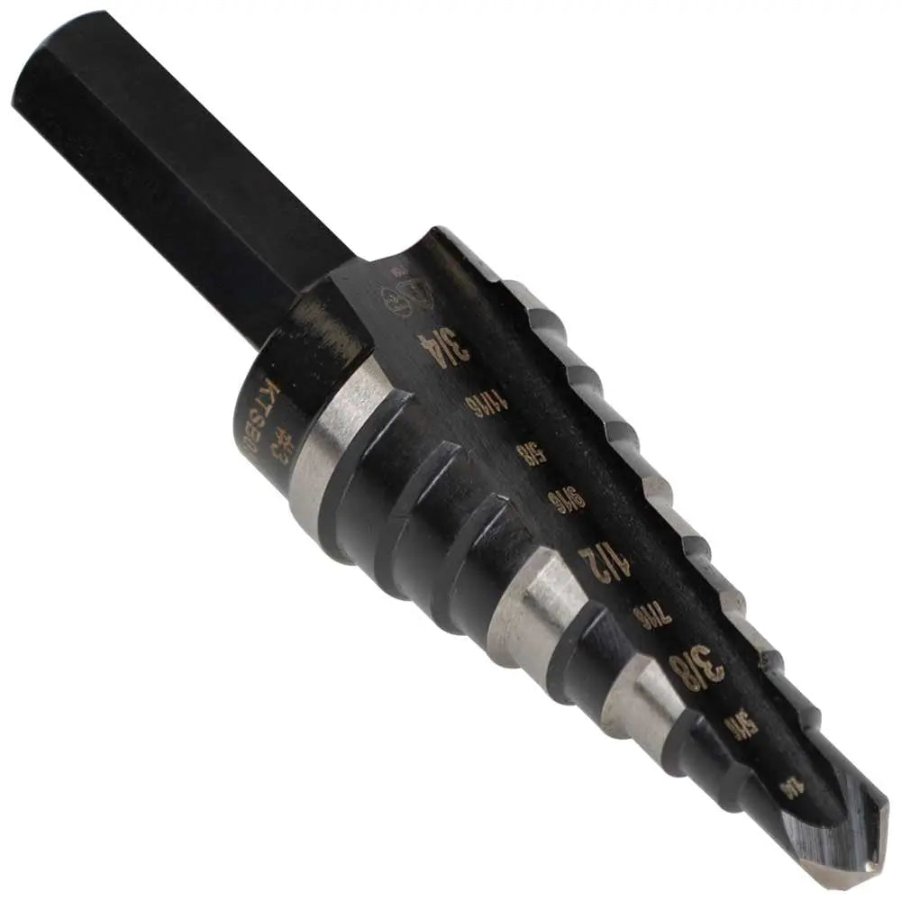 Klein 9-Step Drill Bit, Double-Fluted, 1/4-Inch to 3/4-Inch Klein Tools