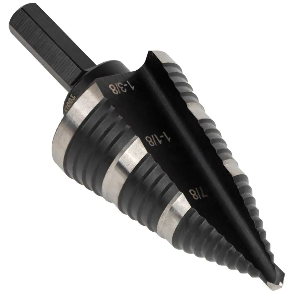 Klein 3-Step Drill Bit, Double-Fluted, 7/8-Inch to 1-3/8-Inch Klein Tools
