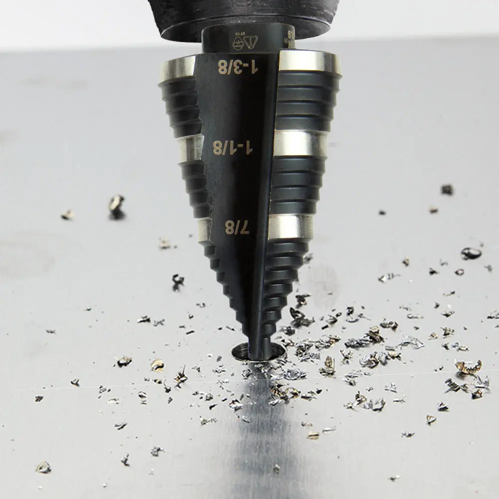 Klein 3-Step Drill Bit, Double-Fluted, 7/8-Inch to 1-3/8-Inch Klein Tools