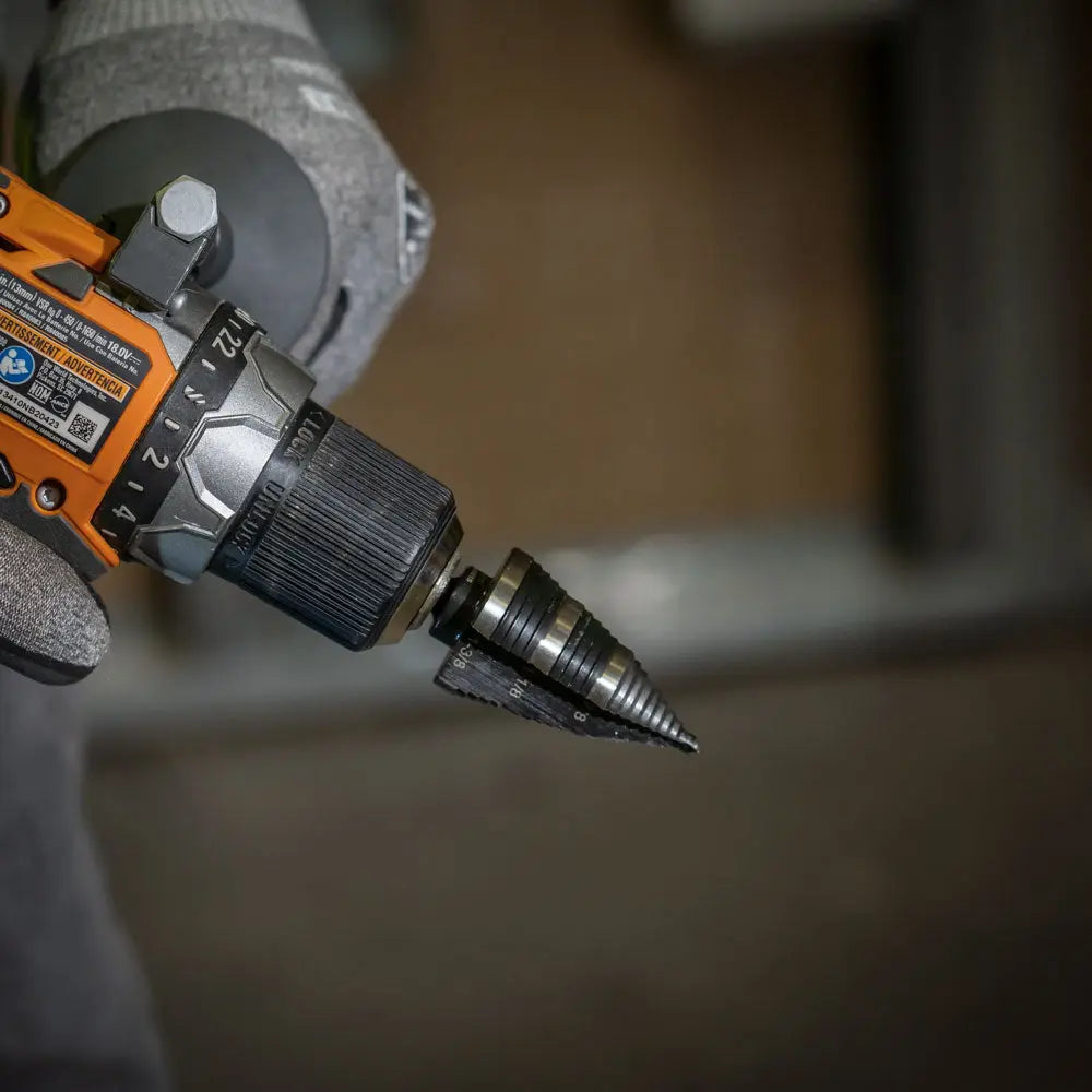 Klein 3-Step Drill Bit, Double-Fluted, 7/8-Inch to 1-3/8-Inch Klein Tools