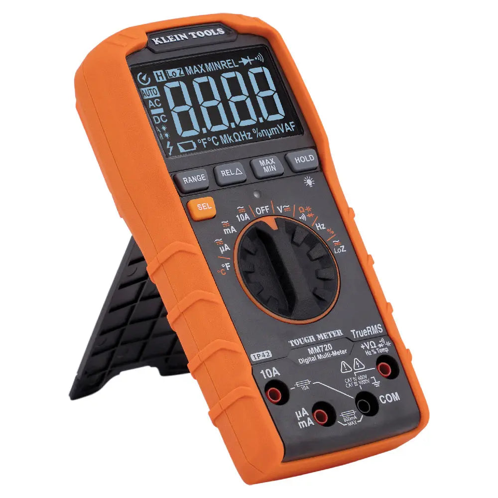 Klein Digital Multimeter, TRMS Auto-Ranging, 1000V, Temp, Low Impedance Klein Tools