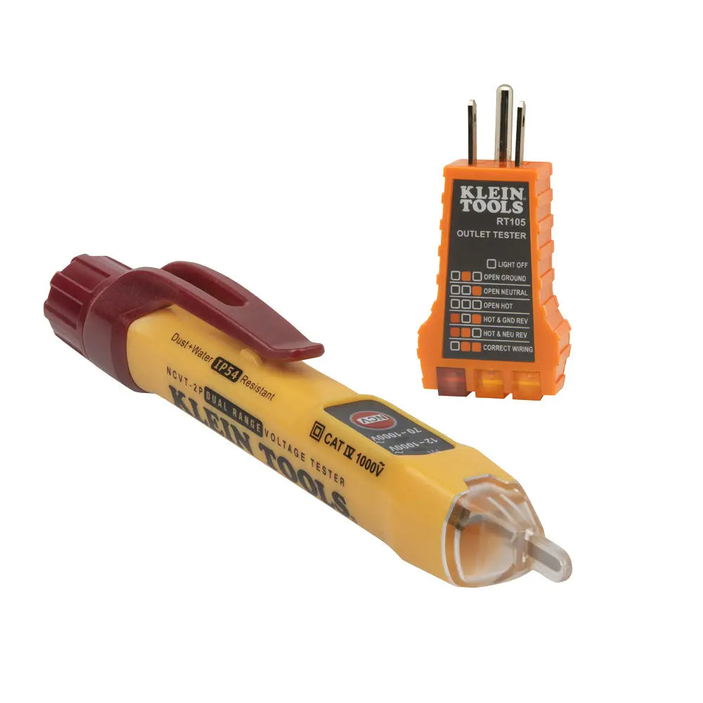 Klein Dual Range NCVT with Receptacle Tester Electrical Test Kit Klein Tools