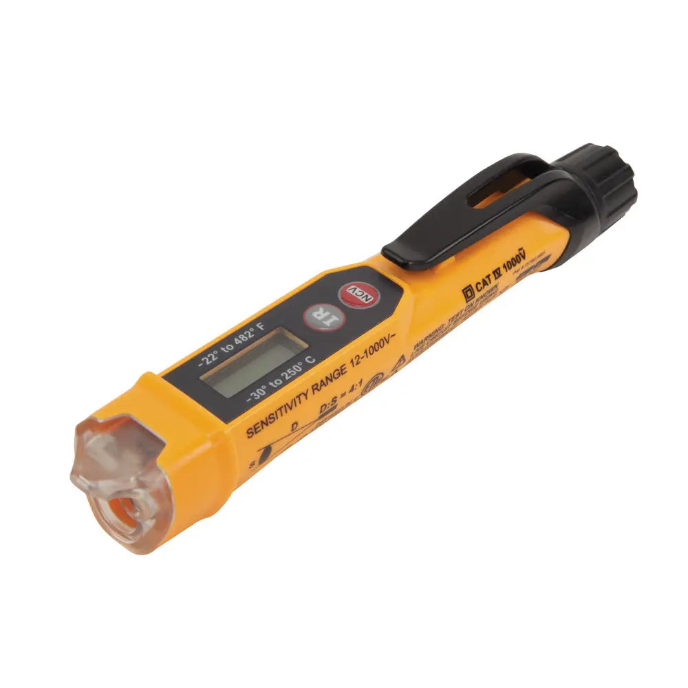 Klein Non-Contact Voltage Tester Pen, 12-1000 AC V with Infrared Thermometer Klein Tools