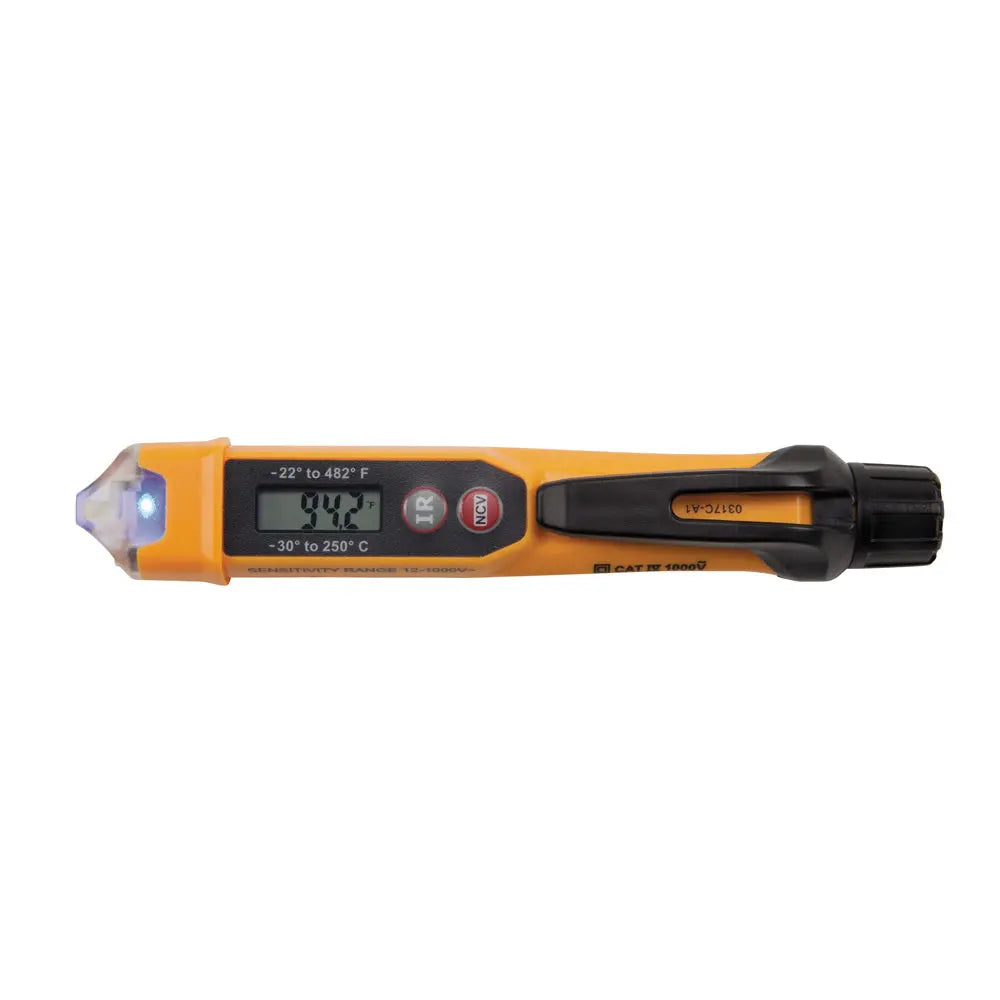 Klein Non-Contact Voltage Tester Pen, 12-1000 AC V with Infrared Thermometer Klein Tools