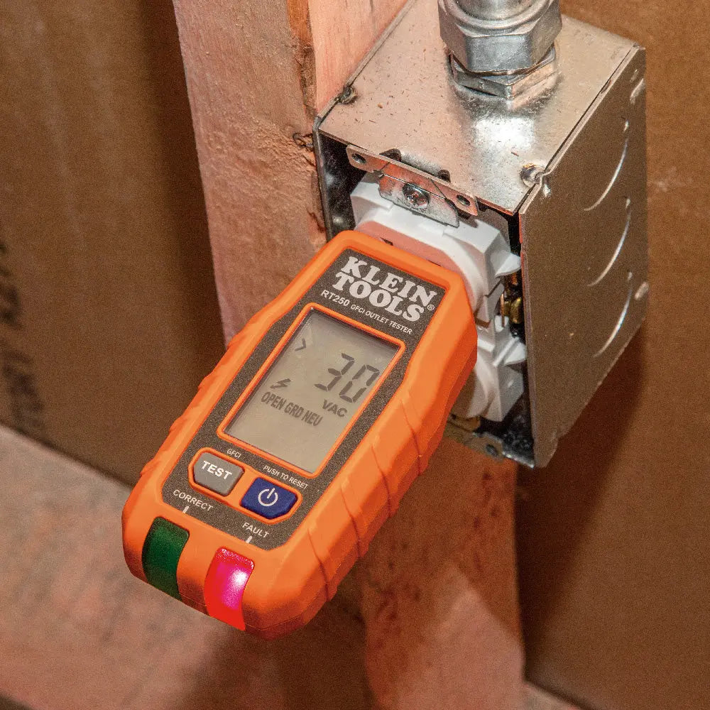 Klein Premium Dual-Range NCVT and GFCI Receptacle Tester Electrical Test Kit Klein Tools