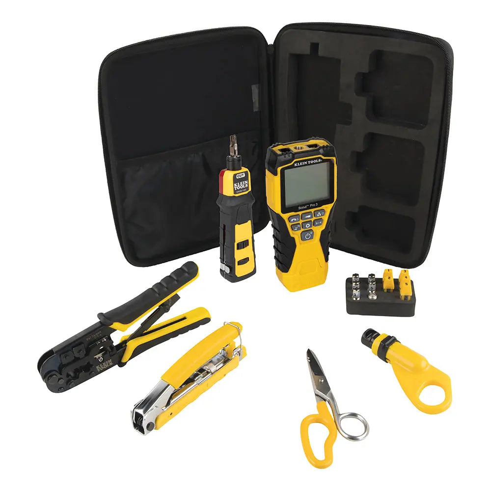 Klein VDV Apprentice Cable Installation Kit with Scout® Pro 3, 6-Piece Klein Tools