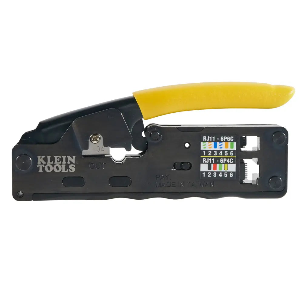 Klein Ratcheting Data Cable Crimper / Stripper / Cutter, Compact Klein Tools