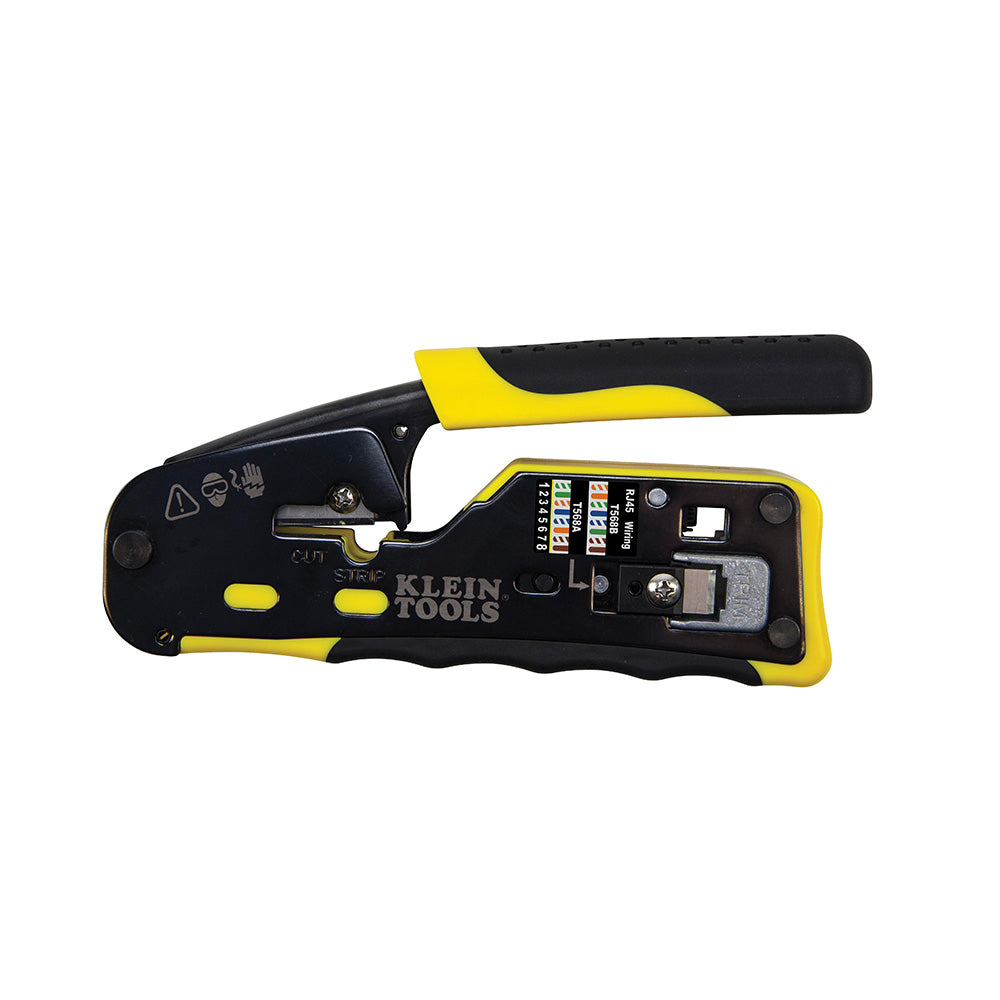 Klein Ratcheting Cable Crimper / Stripper / Cutter, for Pass-Thru™